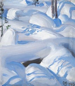 Snow-covered Stones by Akseli Valdemar Gallen-Kallela