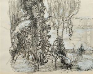 Winter Scene by Akseli Valdemar Gallen-Kallela
