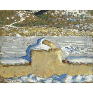 Taos New Meksico Lumen Peitteessa-taos, New Mexico Under Snow by Akseli Valdemar Gallen-Kallela