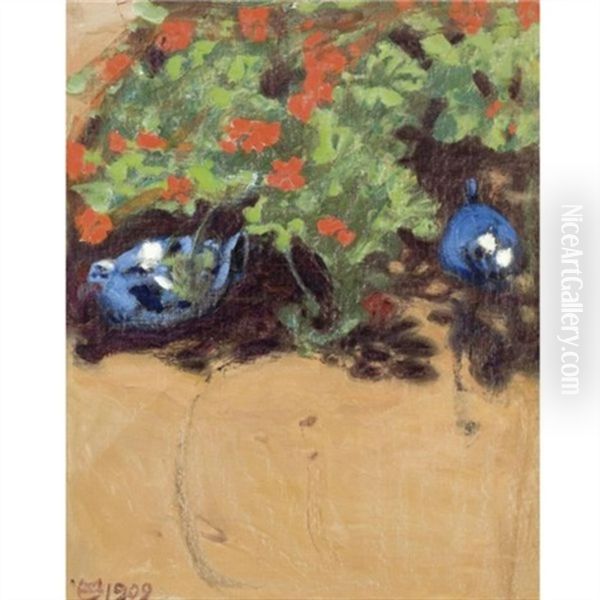 Maisema Afrikasta - Sinilinnut (landscape With Bluebirds) - view 1