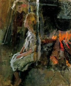 Tytto Lieden Aarelssa by Akseli Valdemar Gallen-Kallela