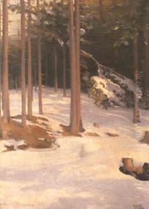 A Winter Wood by Akseli Valdemar Gallen-Kallela