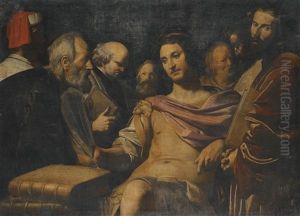 Ptolemy Ii Discussing The Translation Of The Old Testament With The Hebrew Scholars by Giacomo (Lo Spadarino) Galli