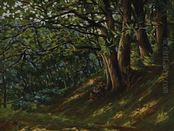 Paesaggio Boschivo Con Figure - view 1