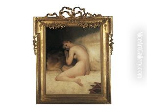 Woman In Nude In A Private Room