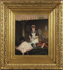 La Marchande De Poisson by Louis Galliac