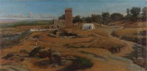 Vue De La Campagne Romaine by Gratien Achille Gallier