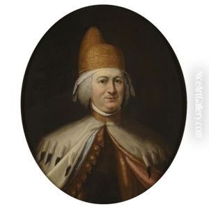 Portrait Of Doge Paolo Renier Wearing A White Fur Cape