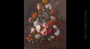 A Still Life With Flowers by Pieter Gallis