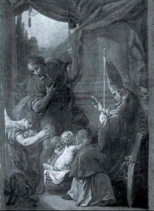 Saint Nicholas Et Saint Roch by Louis Galloche