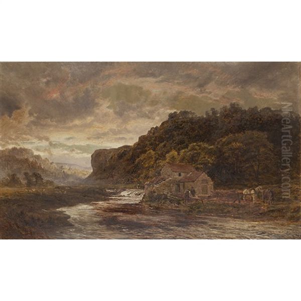 A Woodman's Cottage By A River - view 1