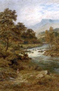 A Girl On A Riverside Path A Girl On A Riverside Path