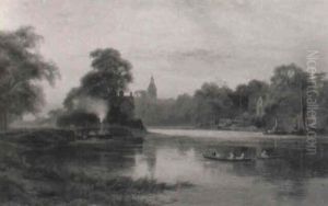 Sunbury Lock, Evening by Robert Gallon