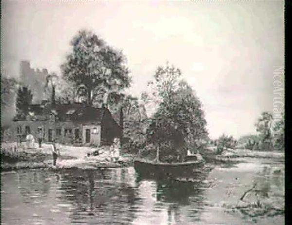 The Thames At Hampton Court - view 1