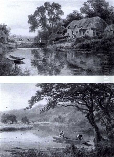A Family Punting Expedition; Returning To The Cottage - view 1