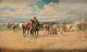 Campamento Gitano by Baldomero Galofre Y Gimenez