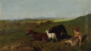 Young Shepherdess In A Meadow Young Shepherdess In A Meadow