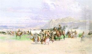 The Rug Merchants by Baldomero Galofre Y Gimenez