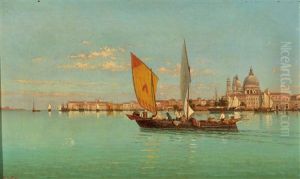 Venice - Fisherfolk Before Santa Maria Della Salute by Pietro Galter