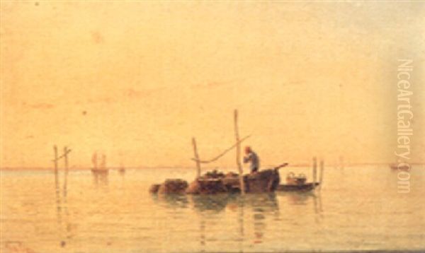 A Fisherman On A Venetian Lagoon - view 1