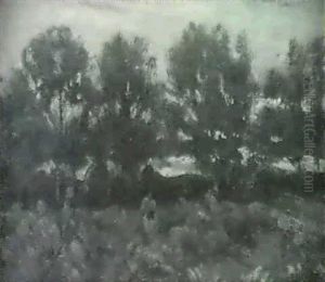 Paisaje De Atardecer Con Figura