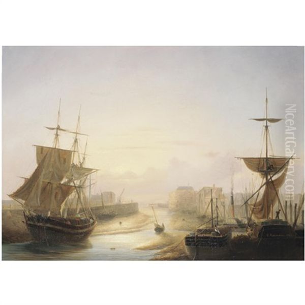 A Harbour At Sunset - view 1
