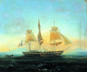 La Peche Au Cachalot by Louis-Honore-Frederic Gamain