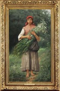 Jeune Paysanne De La Vallee D'andorno - Piemont
