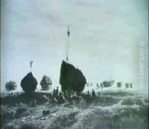 A Coastal Landscape With Fisherfolk - view 1