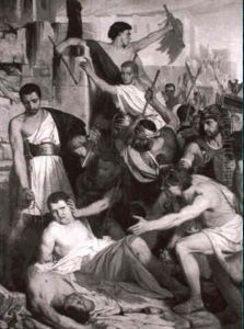 La Mort De Viutellius by Henri-Augustin Gambard