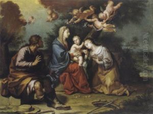 Lo Sposalizio Mistico Di Santa Caterina by Giuseppe Gambarini