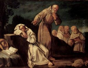 Monks Surprising A Sleeping Youth Of Their Order, In A Landscape