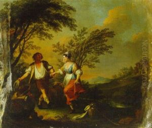 Peasants Dancing To A Piper In An Italianate Landscape Peasants Dancing To A Piper In An Italianate Landscape