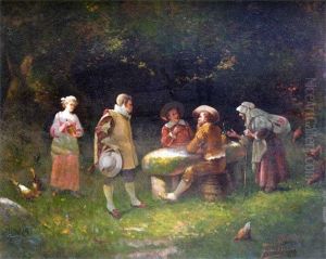 La Halte Dans La Foret by Gioacchino Gamberini
