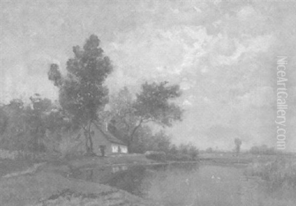 Sommerlandschaft An Einem Fluslauf - view 1