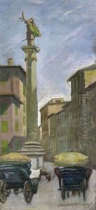 Piazza Santa Trinita, Firenze by Raffaello Gambogi