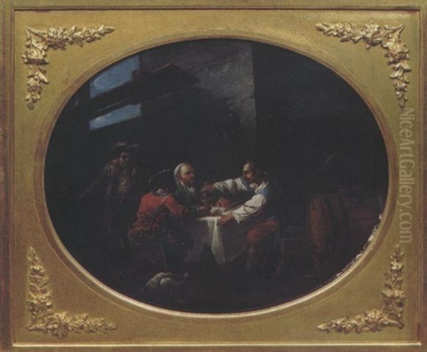 Scene De Beuverie Dans Une Ecurie - view 1