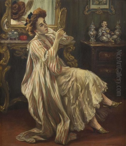 Dame Bei Der Toilette - view 1