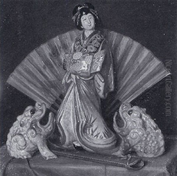 Stilleben Mit Geisha, Facher U. A. - view 1