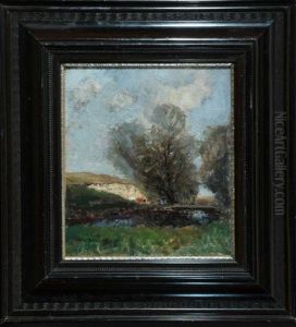 Dachauer Landschaft Mit Weiher by Otto Gampert