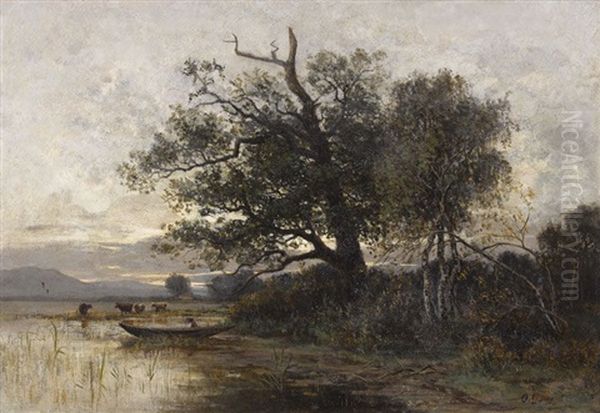 Uferlandschaft In Der Abenddammerung - view 1