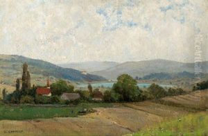 Landliches Idyll Mit See by Otto Gampert