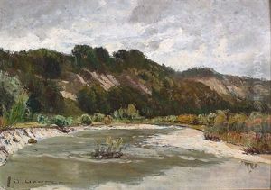 Landschaft Mit Kleinem Teich Landschaft Mit Kleinem Teich