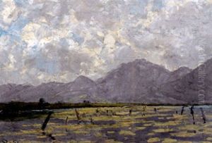 Seenlandschaft Mit Berghorizont Seenlandschaft Mit Berghorizont