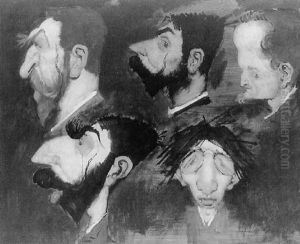 Caricatures D'artistes Du "chat Noir" by Antonio De La Gandara