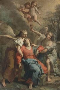 Christ Supported By Two Angels