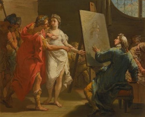 Alexander And Diogenes; Alexander Presenting Campaspe To Apelles (pair) - view 1