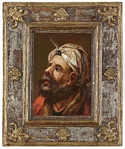 Man I Randig Sidenturban by Gaetano Gandolfi