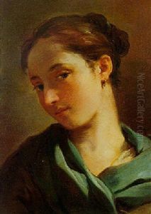 Portrait Of A Woman With An Earring by Gaetano Gandolfi