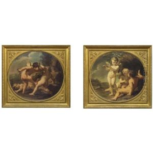Putti Che Giocano (+ Putti Musicanti; Pair) by Mauro Gandolfi